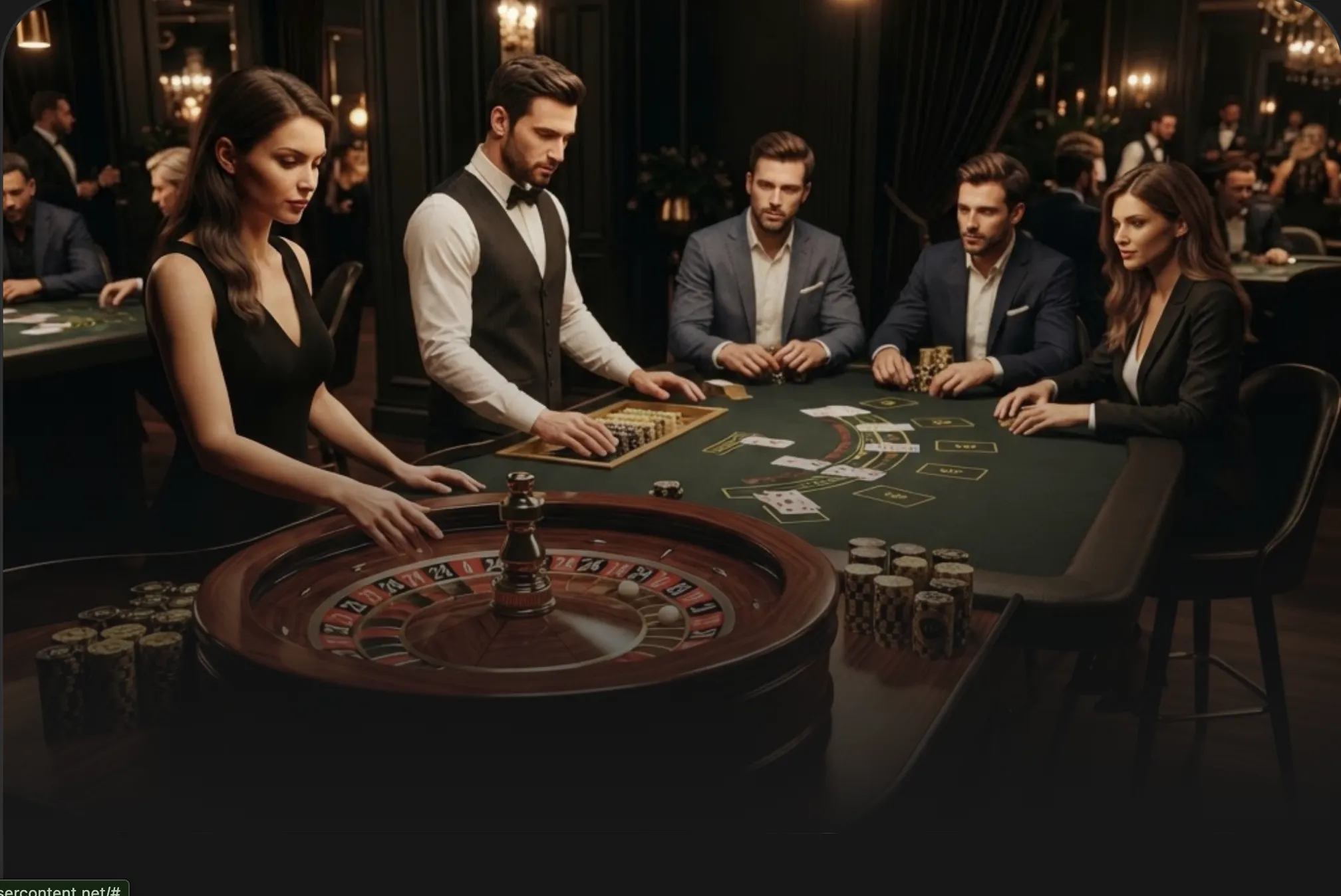 Live casino table with real dealer